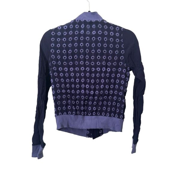 ANTHROPOLOGIE Amadi Eyelet Zippered Light Bomber Jacket Sz Small - Picture 4 of 5